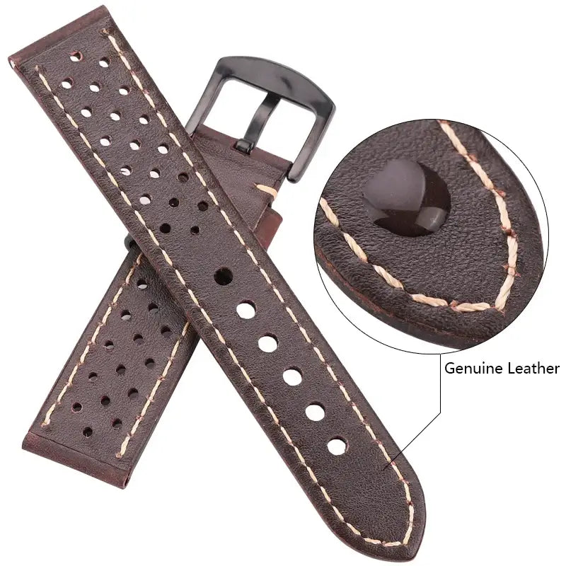 Samsung Galaxy Watch Leather Band - Breathable Classic Style