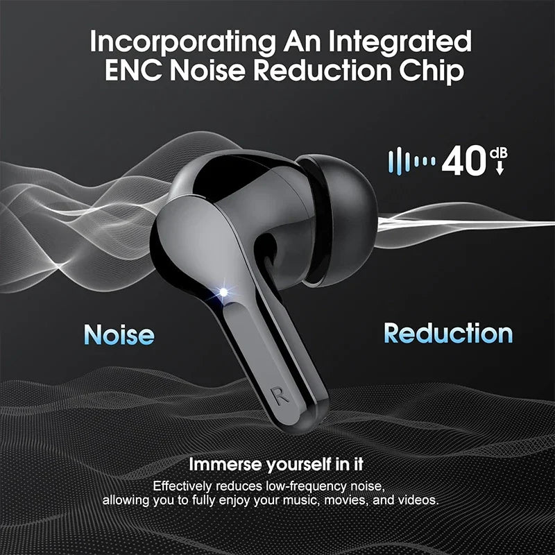 Wireless Earbuds with LED Display – Bluetooth 5.3 TWS In-Ear Headphones, ENC Noise Cancelling Mic, 48H Playtime, HiFi Stereo