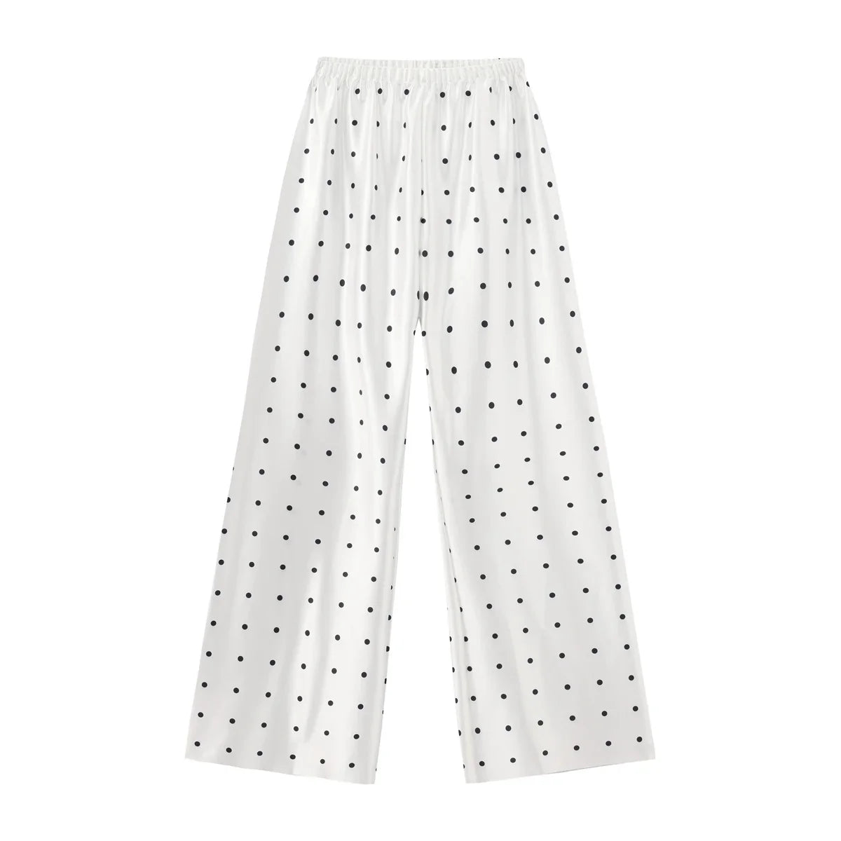 Satin Wide Leg Pants Long Floor Casual Pants Women's Summer