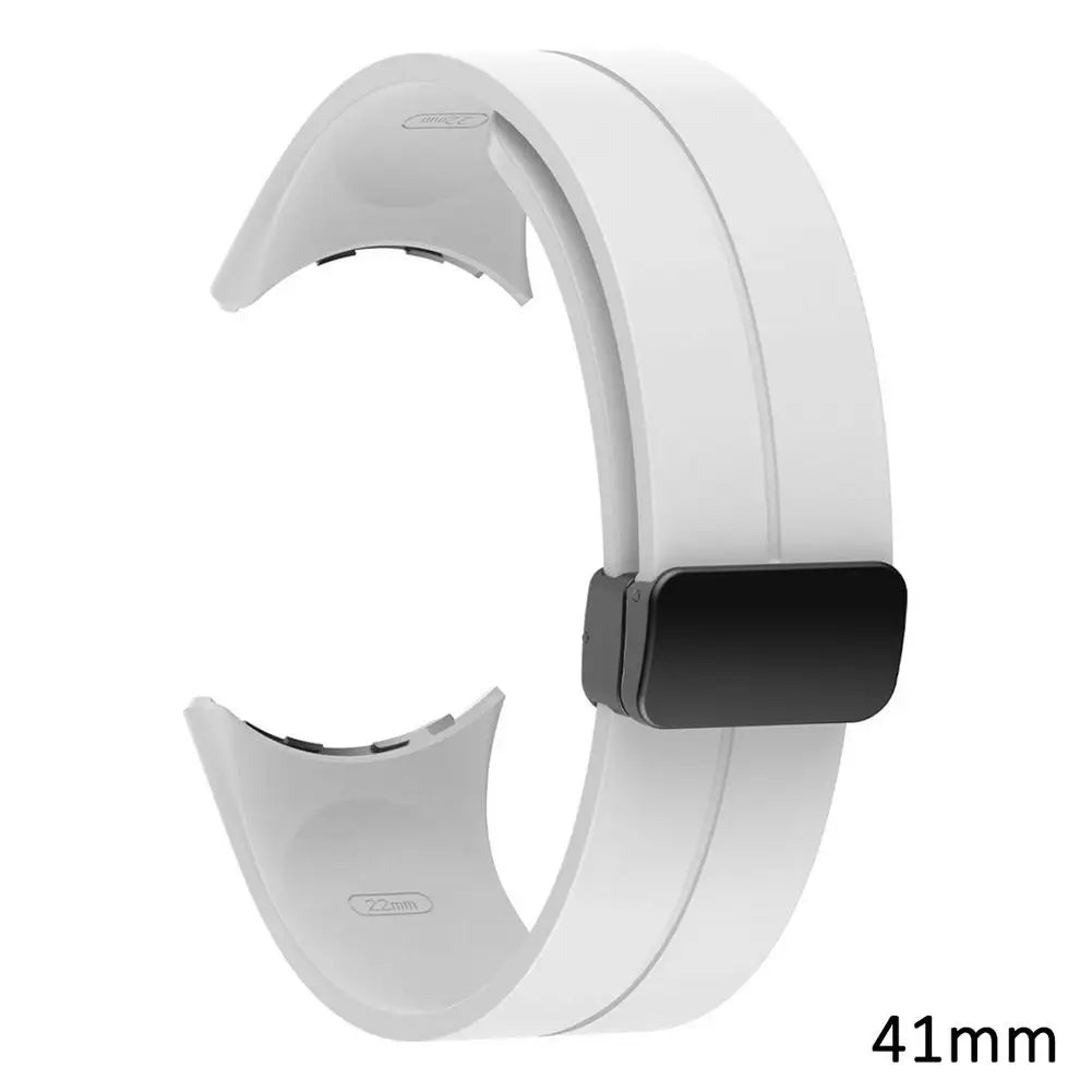 Google Pixel Watch Magnetic Silicone Folding Buckle Band