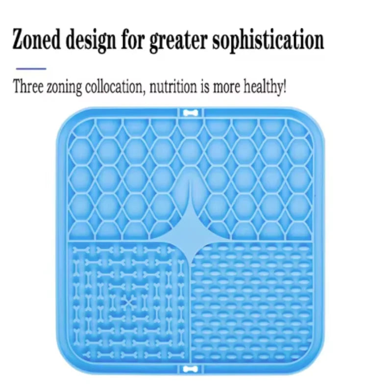 Silicone Dog Lick Mat with Suction Cups – Slow Feeder Lick Pad for Dogs
