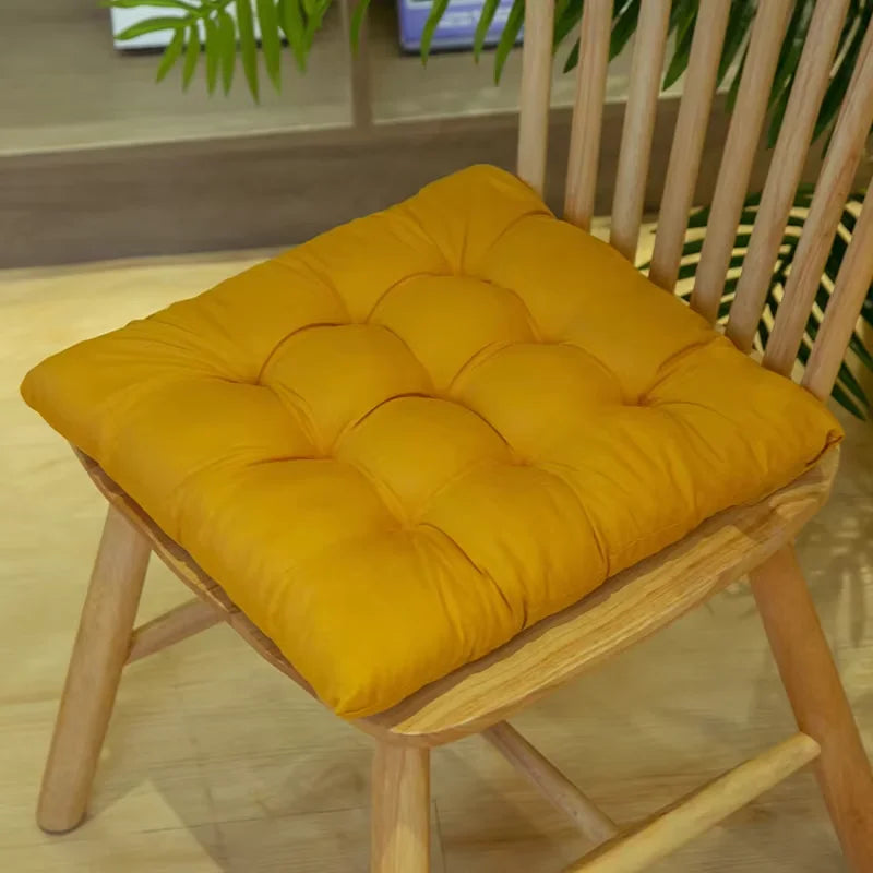 Cojín cuadrado de asiento de 40x40cm, cojines de interior con lazos, alfombrilla de silla suave, cómoda y antideslizante para escritorio de oficina YY098