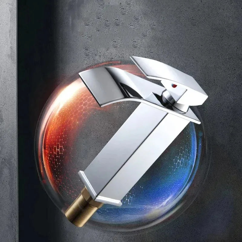 Bathroom Accessories Household Home Hot and Cold Water Waterfall Dragon Head Kitchen Bathroom Bathroom Washbasin Single Faucet
