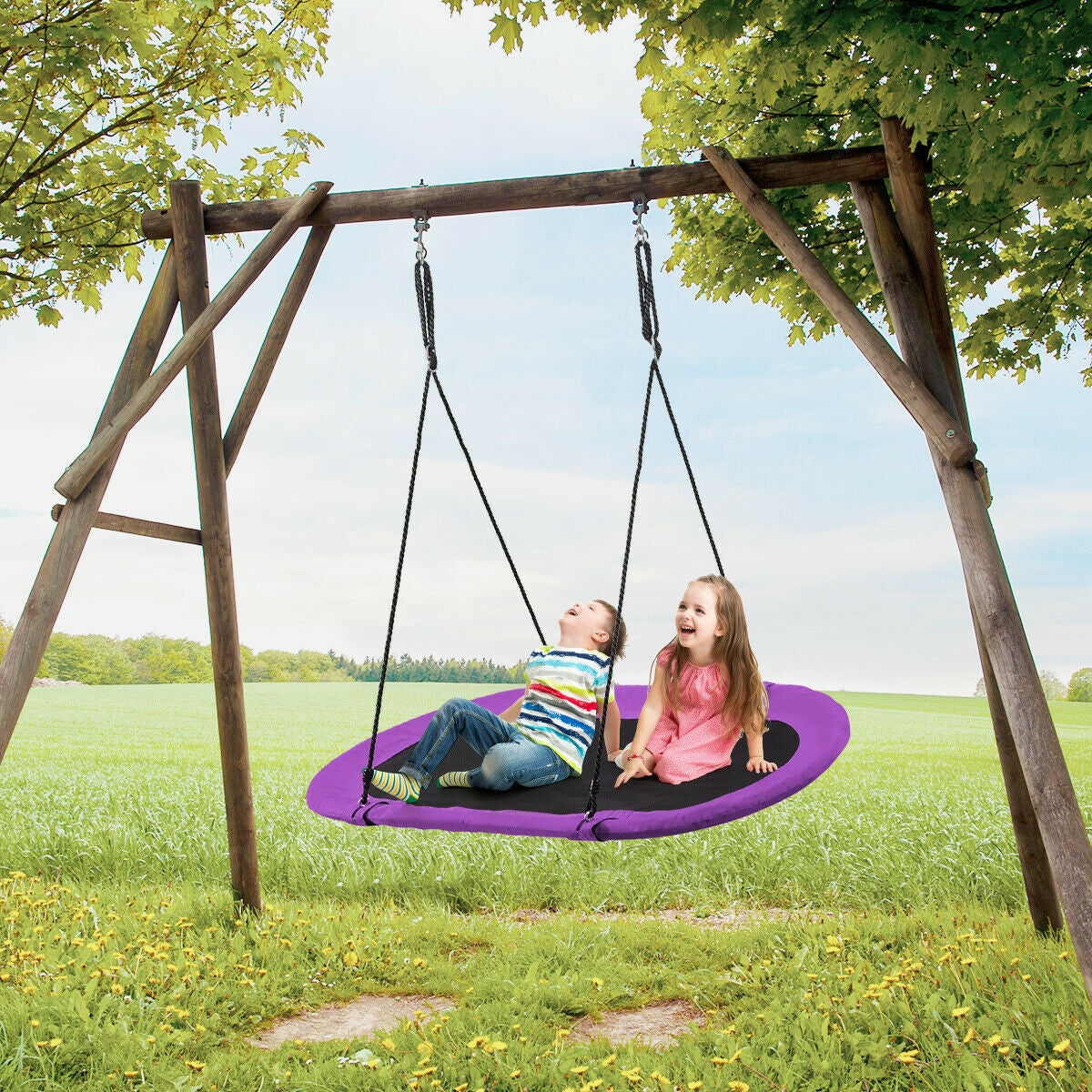 Columpio ajustable para exteriores Saucer Surf de 60 pulgadas