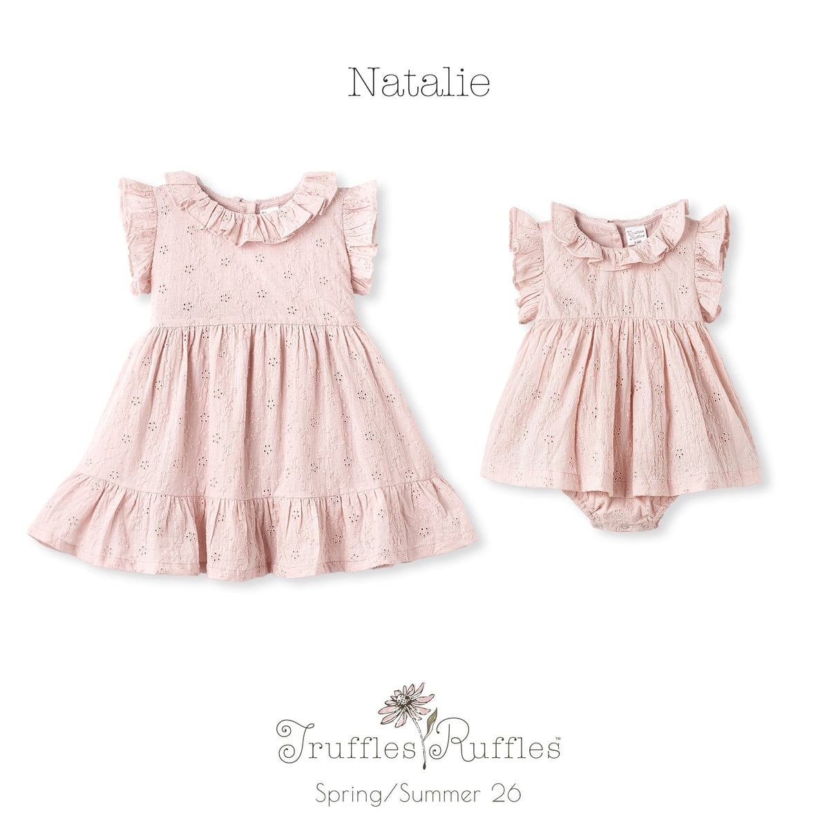 Eyelet Skirted Baby Bodysuit – Cotton for Special Occasions