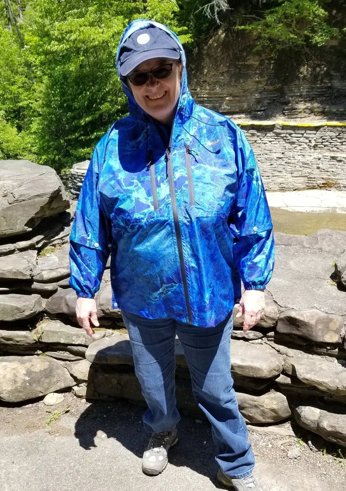 Chaqueta impermeable unisex Brella Blue para jóvenes y adultos de talla pequeña