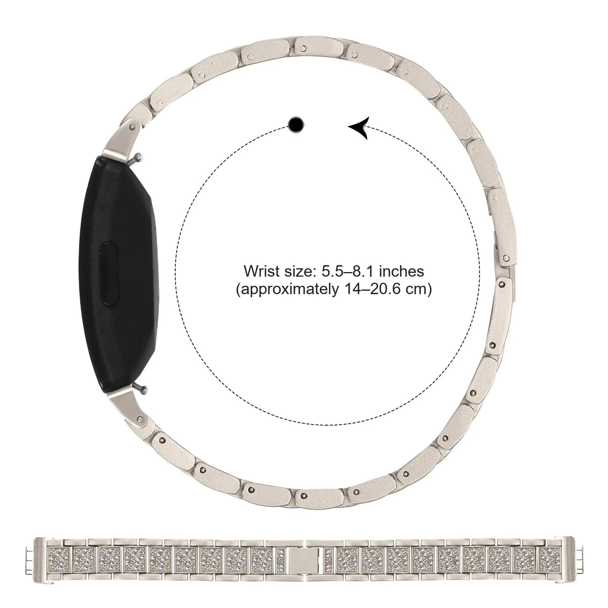 Fitbit Inspire & Ace Sparkling Panel Link Bracelet
