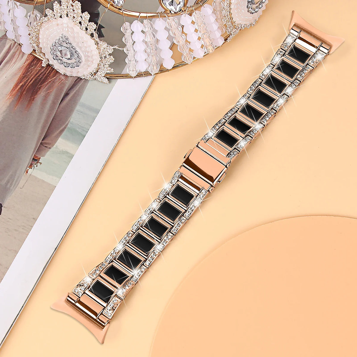 Google Pixel Watch 41mm Diamond Zinc Alloy Bracelet Band