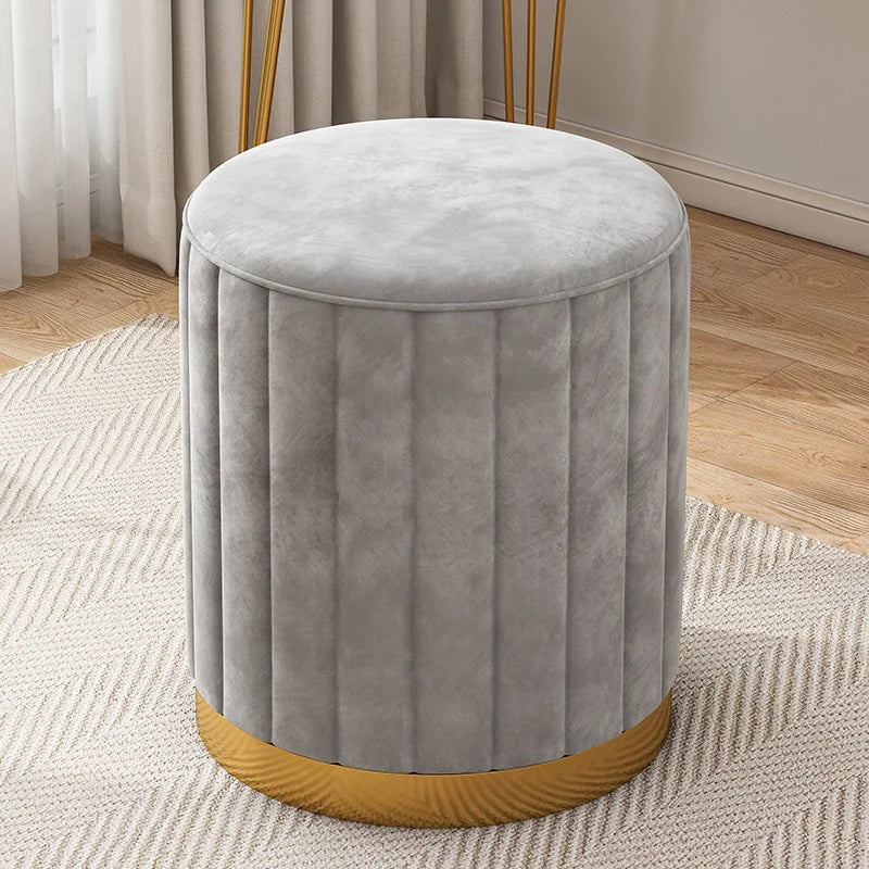 Fashion Storage Stool, Shoe Changing Stool, Makeup Stool, Bedroom Dressing Table Round Stool, New Round Stool with Storage Space