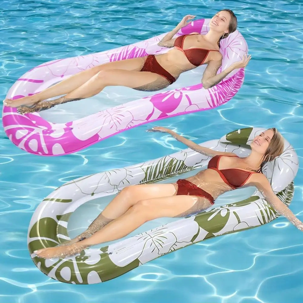 Colchoneta Inflable Flotante para Agua, Balsa Flotante para Piscina, Playa y Lago, Colchón Ultracómodo para Descansar