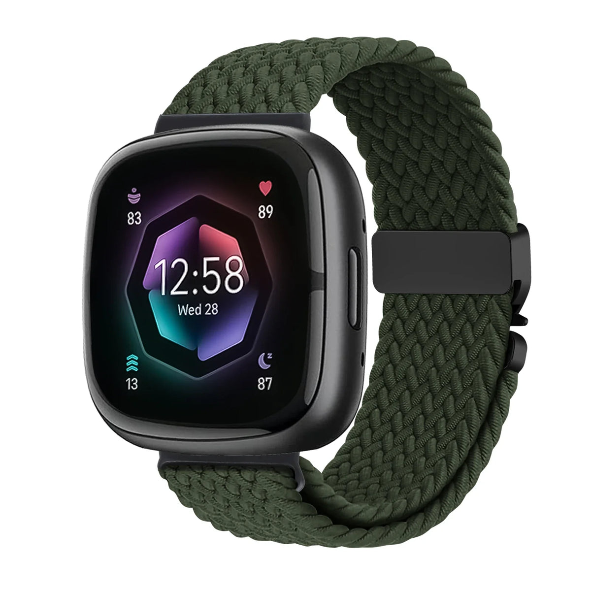 Fitbit Sense 1–2 / Versa 3–4 Braided Parachute Buckle Band