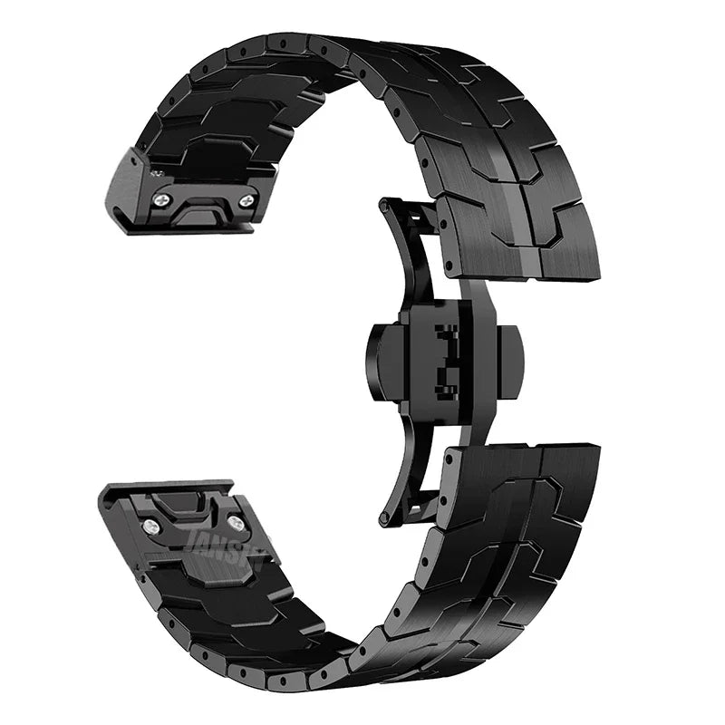 Garmin Stainless Steel Smartwatch Band - QuickFit Metal Bracelet