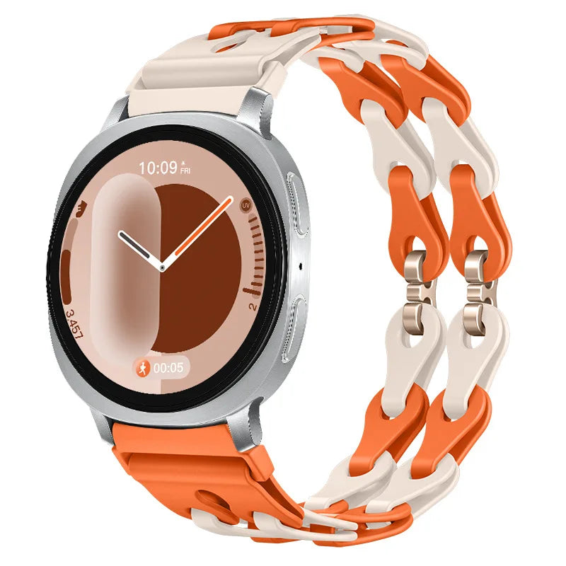 Samsung Galaxy Silicone Chain Watch Band – Watch8/Watch8 Classic/Watch9/Ultra/Ultra2 Multi
