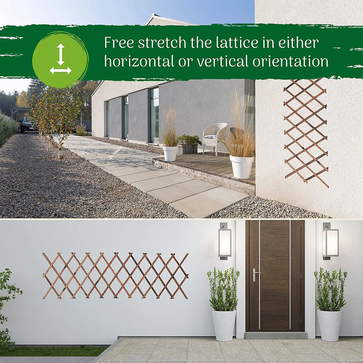 Expandable Plant Climbing Lattices Extensible Pine Fence Plant Support for Climbing Plants Expandable Plant Climbing Lattices