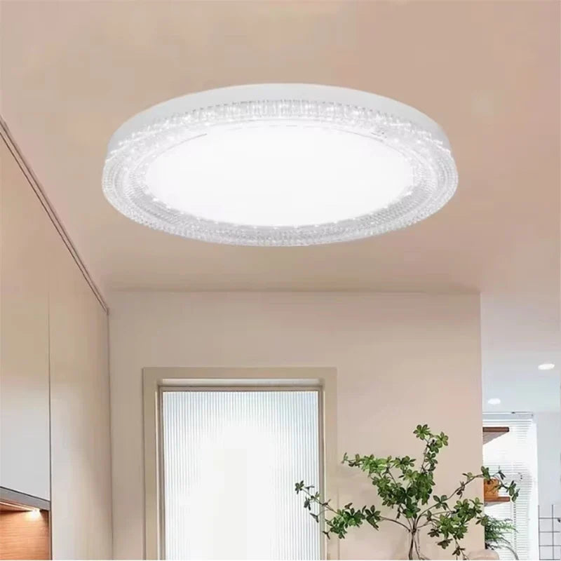 Lámpara de techo LED redonda ultrafina para dormitorio, luz blanca neutra, blanca fría, blanca cálida, 48W 36W 24W 18W, AC90-260V