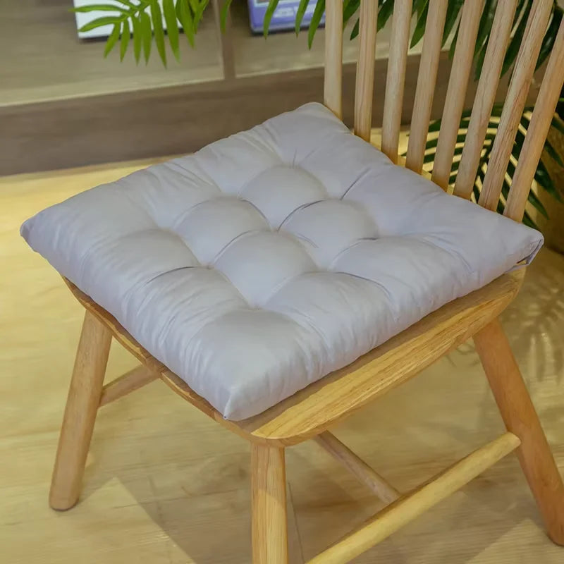 Cojín cuadrado de asiento de 40x40cm, cojines de interior con lazos, alfombrilla de silla suave, cómoda y antideslizante para escritorio de oficina YY098