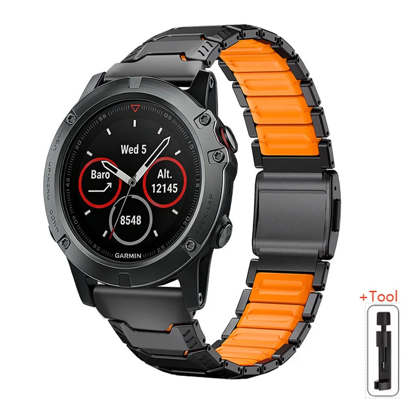 Garmin Titanium Magnetic Smartwatch Band