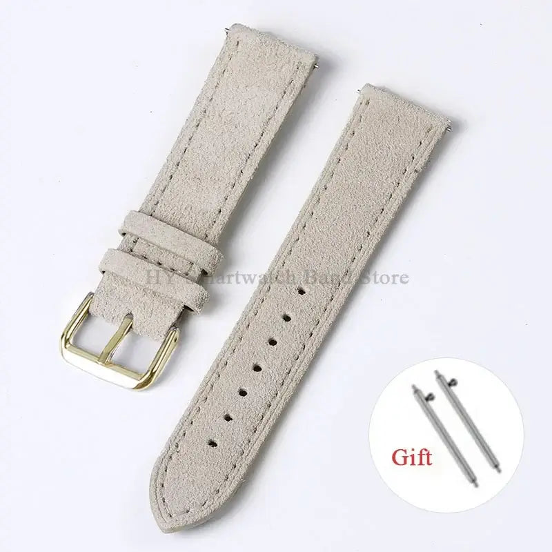 Amazfit Leather Watch Strap Vintage Suede Quick Release - Handmade Stitching