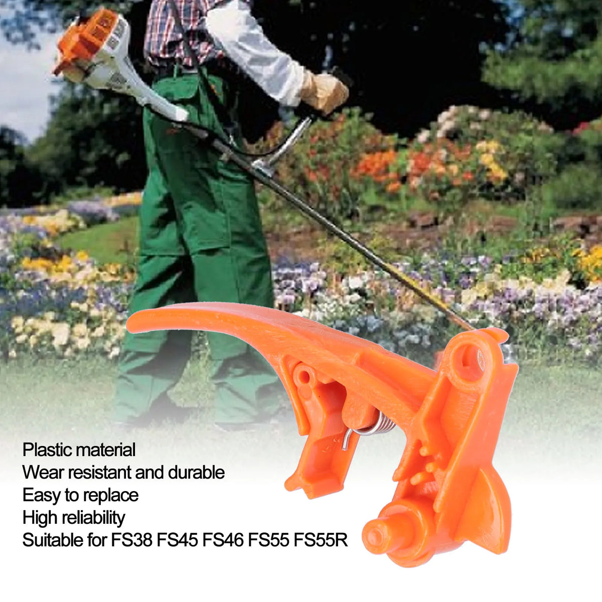Acelerador de plástico fácil de reemplazar, piezas de cortacésped de alta fiabilidad para STIHL FS38 FS45 FS46 FS55 55R