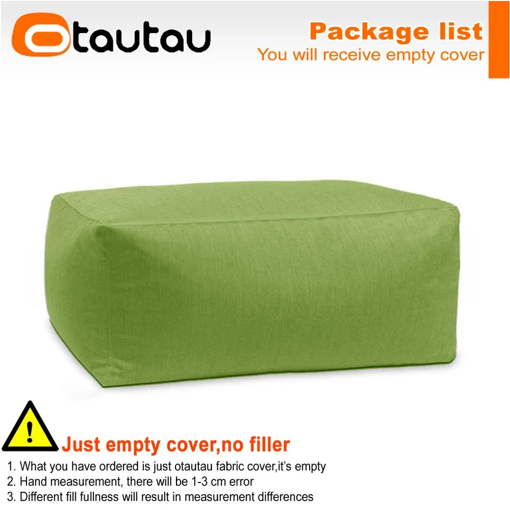OTAUTAU Funda para puf de exterior Oxford para piscina, flotador, tumbona, club de playa, puf SF505 [¡Sin relleno! ¡Necesitas rellenarlo tú mismo!]