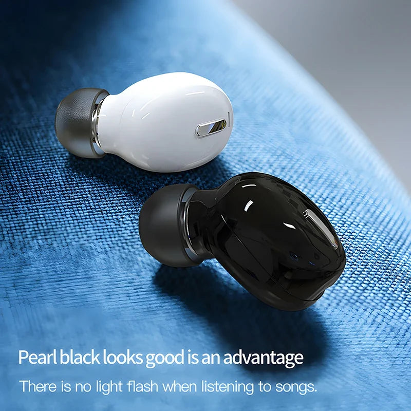 Single Ear Bluetooth Headset – Wireless Mono Earpiece with Mic, Bluetooth 5.0, Waterproof Sports Earphone for Hands-Free Calls