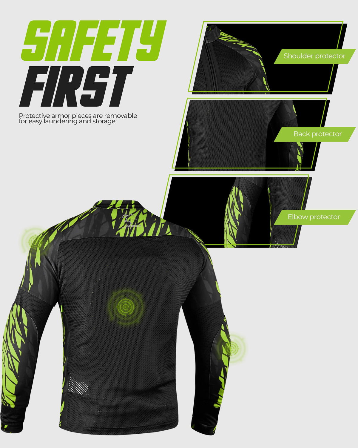 Camisa de motocicleta de malla JAG | Protección con certificación CE
