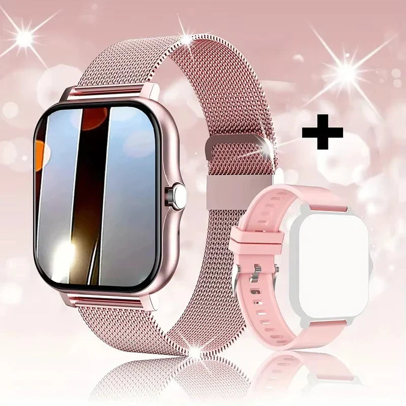 LAXASFIT 2025 New Smart Watch Bluetooth Talk Full Touch Screen Heart Rate Monitor Sports Fitness Smart Watch Men Women Gift