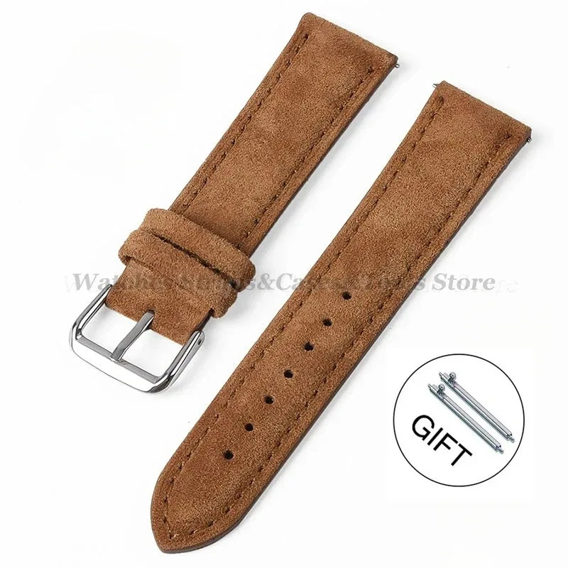 COROS Suede Leather Watch Band for COROS Smartwatch Unisex Comfort Strap