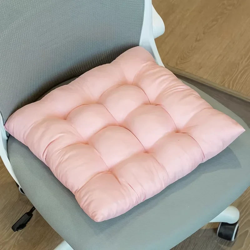 Cojín cuadrado de asiento de 40x40cm, cojines de interior con lazos, alfombrilla de silla suave, cómoda y antideslizante para escritorio de oficina YY098