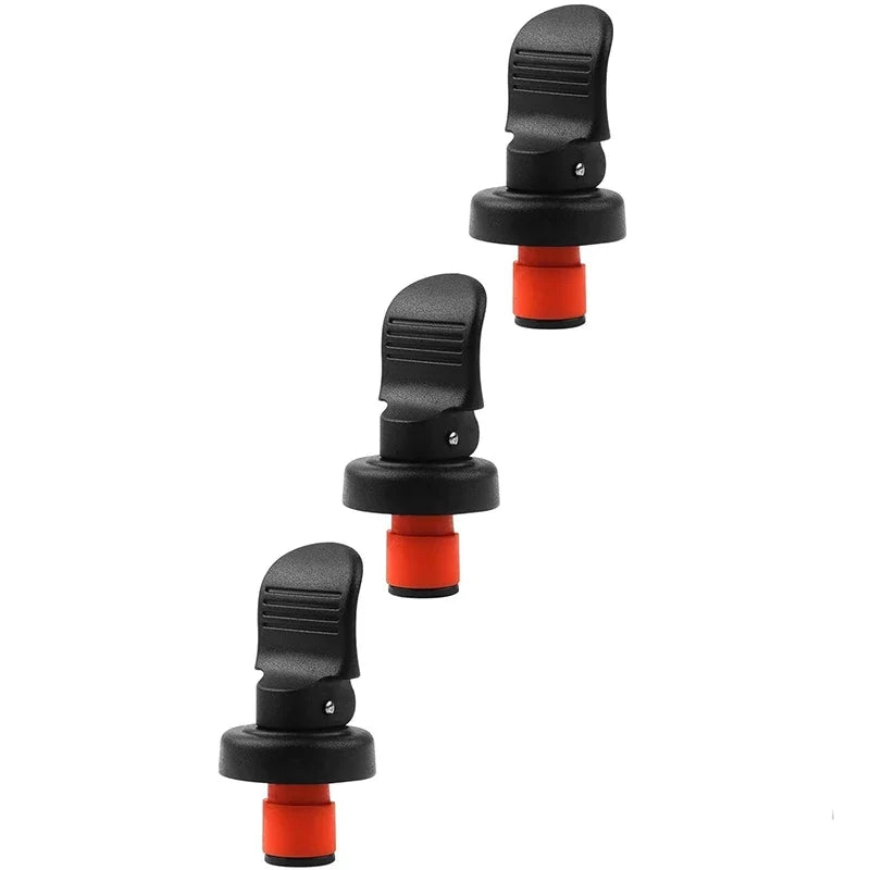 Tapones de silicona para vino de 3 piezas, tapones de botella de vino reutilizables, tapones de botella de bebida manual expansibles, tapones de botella al vacío