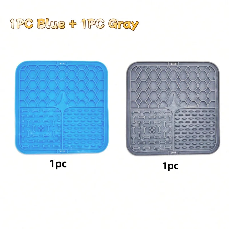 Silicone Dog Lick Mat with Suction Cups – Slow Feeder Lick Pad for Dogs