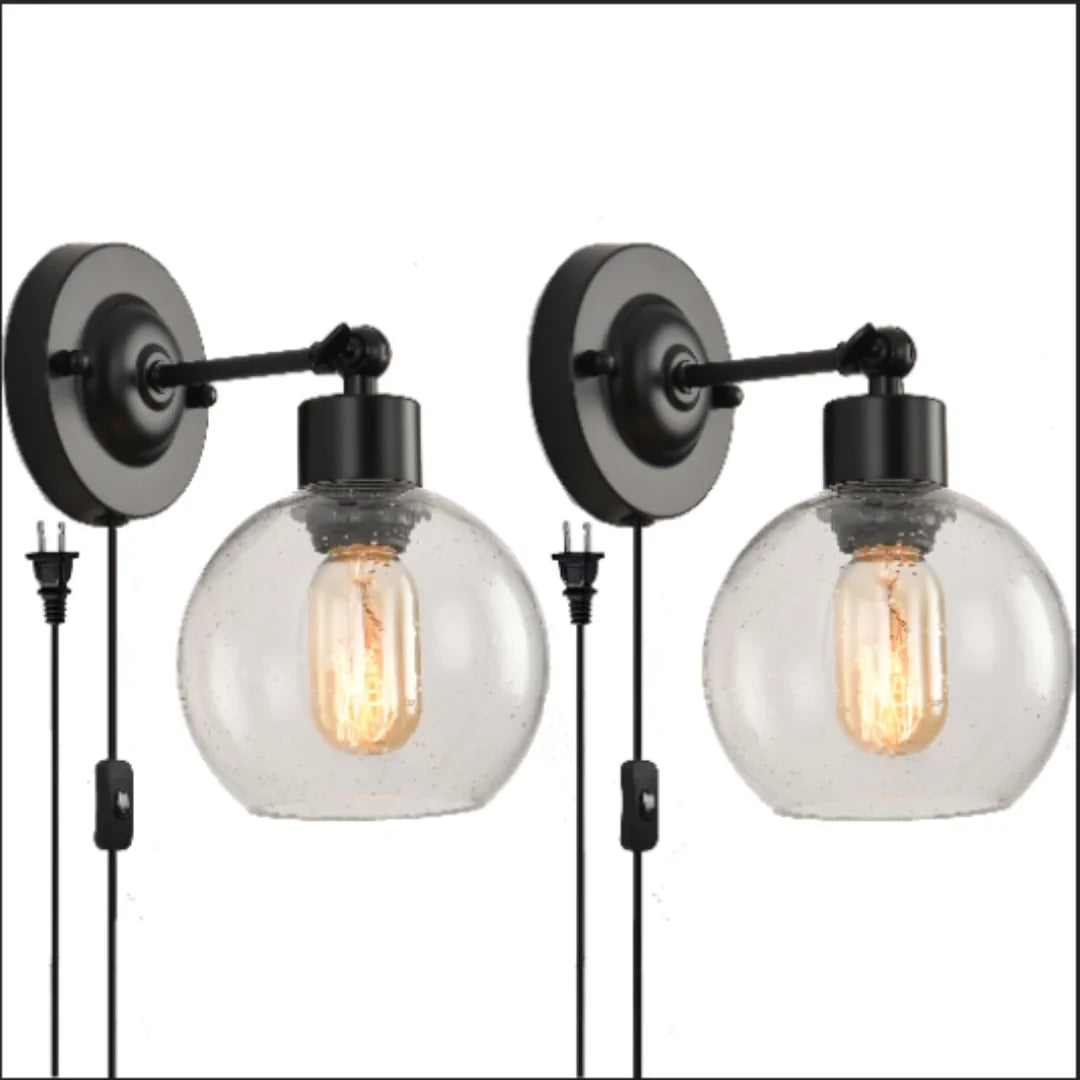 Lámpara de pared LED Nórdica Mesita de noche Hierro Madera Lámparas de pared Prácticas Luces de lectura ajustables Estudio Decoración de hogar Apliques