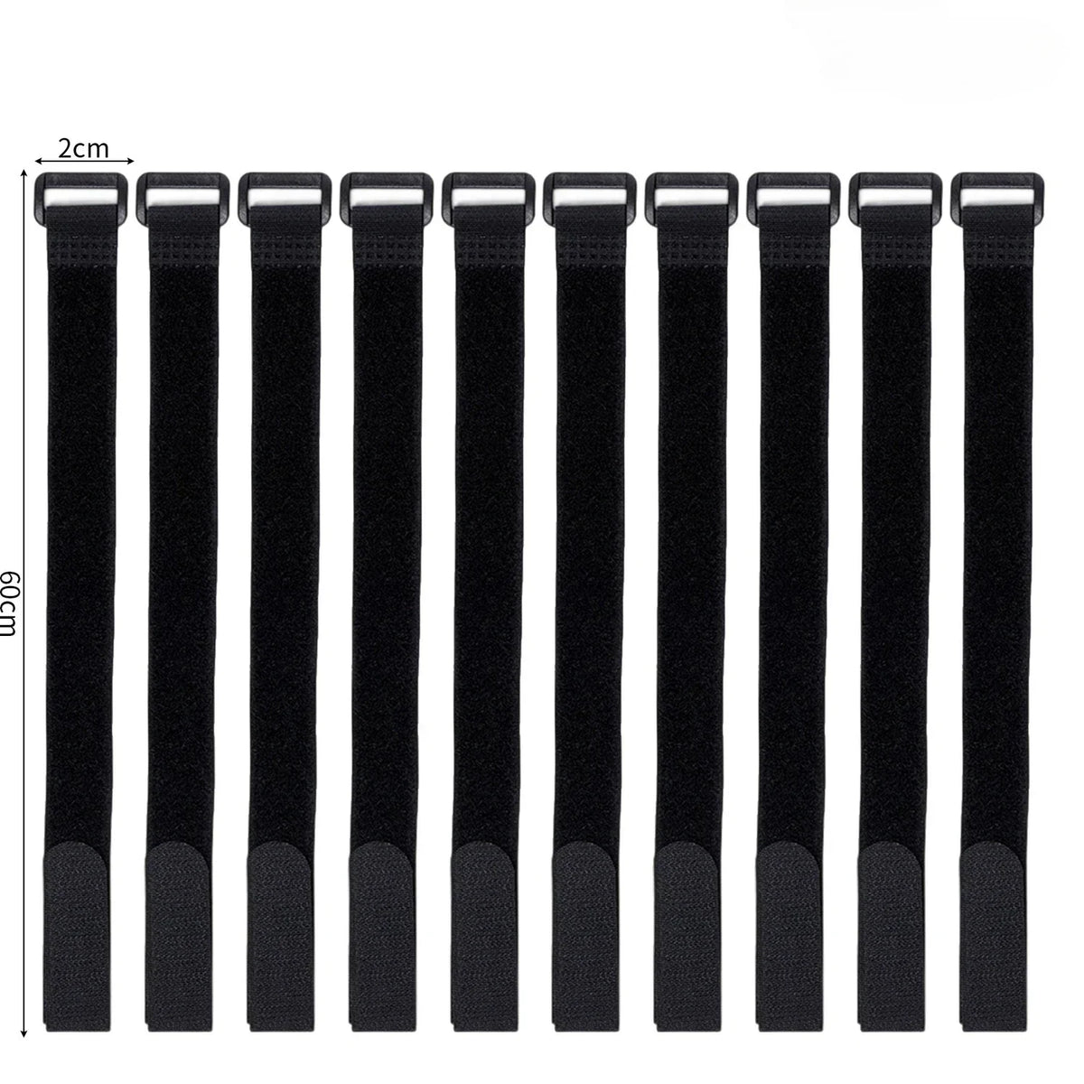 Reusable Hook & Loop Cable Ties - Adjustable Nylon Wire Fastener Straps for Securing Cord Management, Organizer DIY Cinch Straps