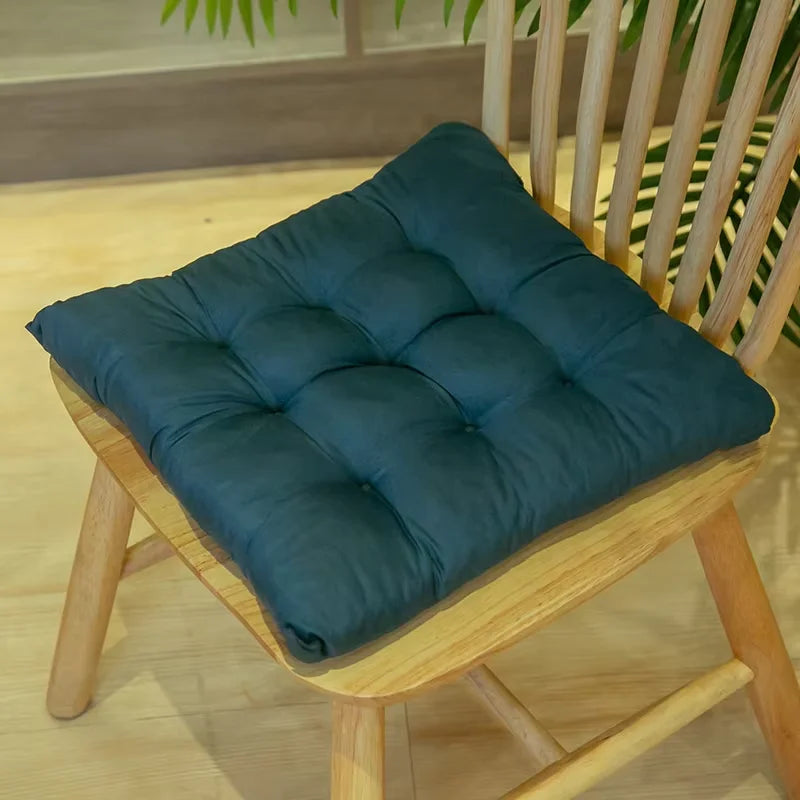 Cojín cuadrado de asiento de 40x40cm, cojines de interior con lazos, alfombrilla de silla suave, cómoda y antideslizante para escritorio de oficina YY098