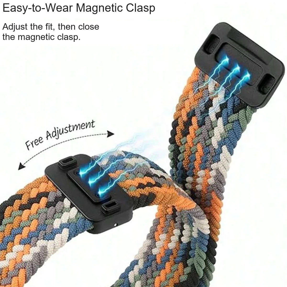 Fitbit Versa 2 / Versa 3–4 / Sense 1–2 Magnetic Braided Band