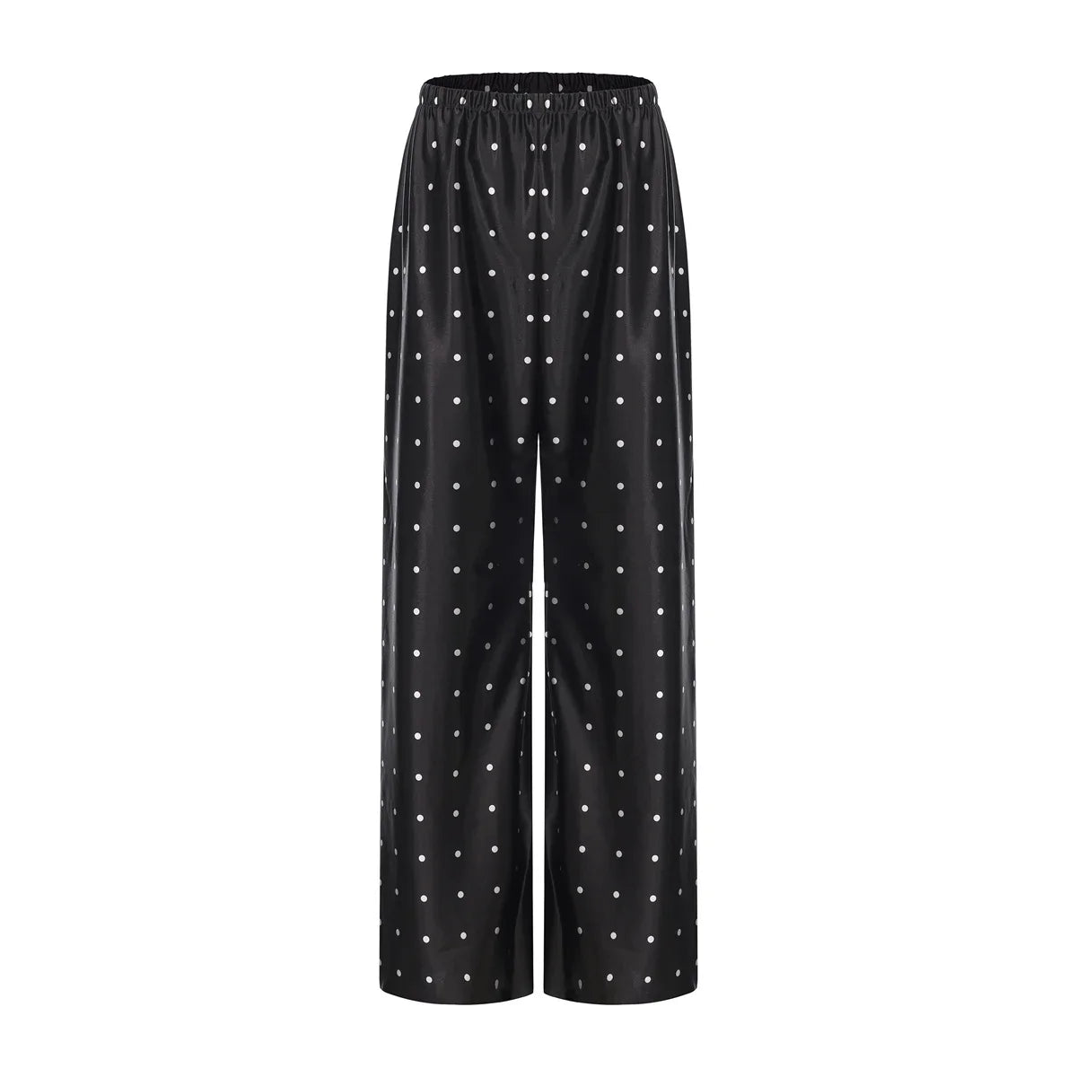 Satin Wide Leg Pants Long Floor Casual Pants Women's Summer