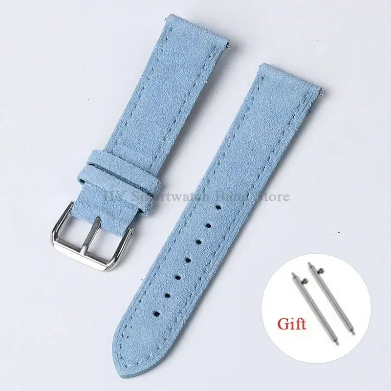 Amazfit Leather Watch Strap Vintage Suede Quick Release - Handmade Stitching