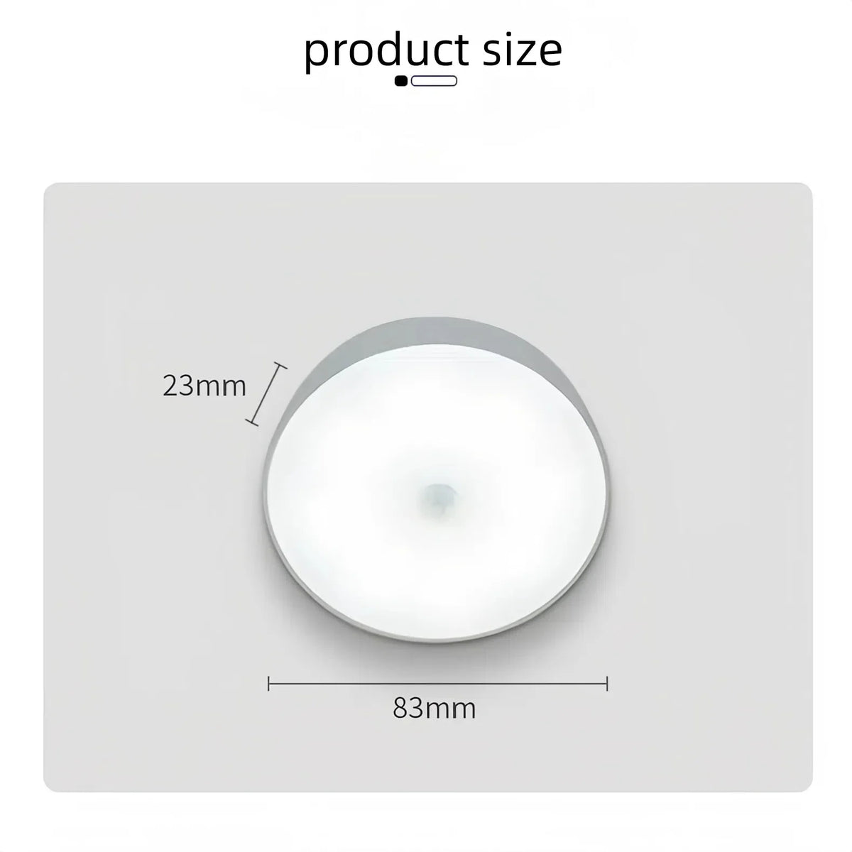 2pcs LED Smart Human Body Sensor Night Lamp Emergency Automatic Lighting USB Charging Wireless Magentic Suction Use Night Light