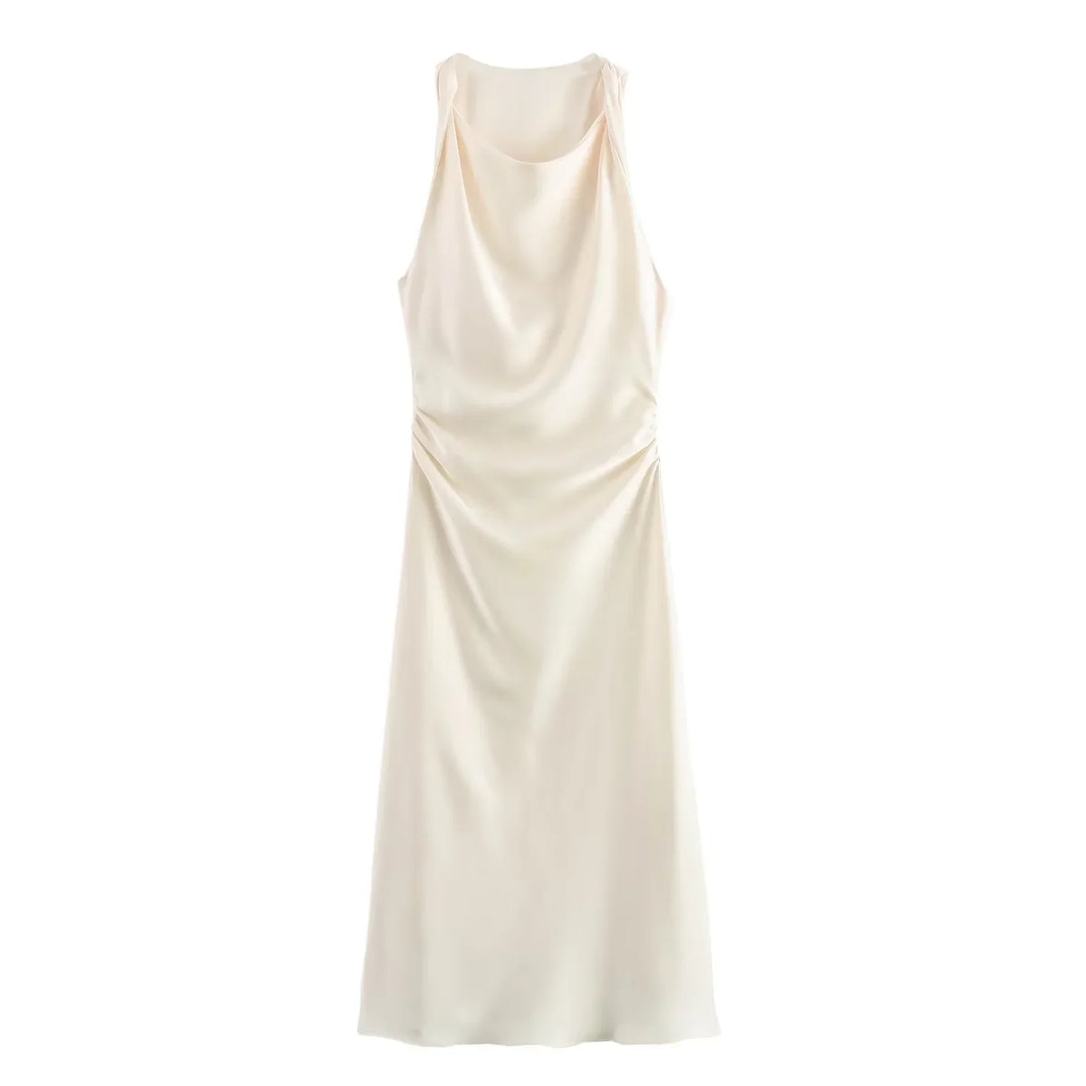 Satin Long Dresses for Women 2026 Summer Slip Midi Dress Woman Sexy Evening Party Dress Sleeveless Female Elegant Dresses