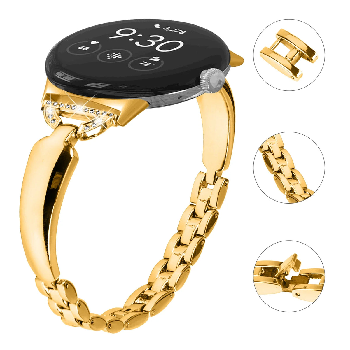 Google Pixel Watch 41mm Diamond Zinc Alloy Bracelet Band