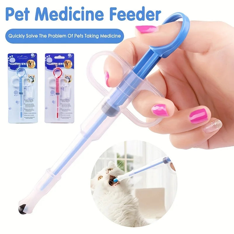 Pet Pill Feeder – Soft Tip Pill Syringe Dispenser for Dogs & Cats, Easy Tablet & Capsule Medicine Shooter
