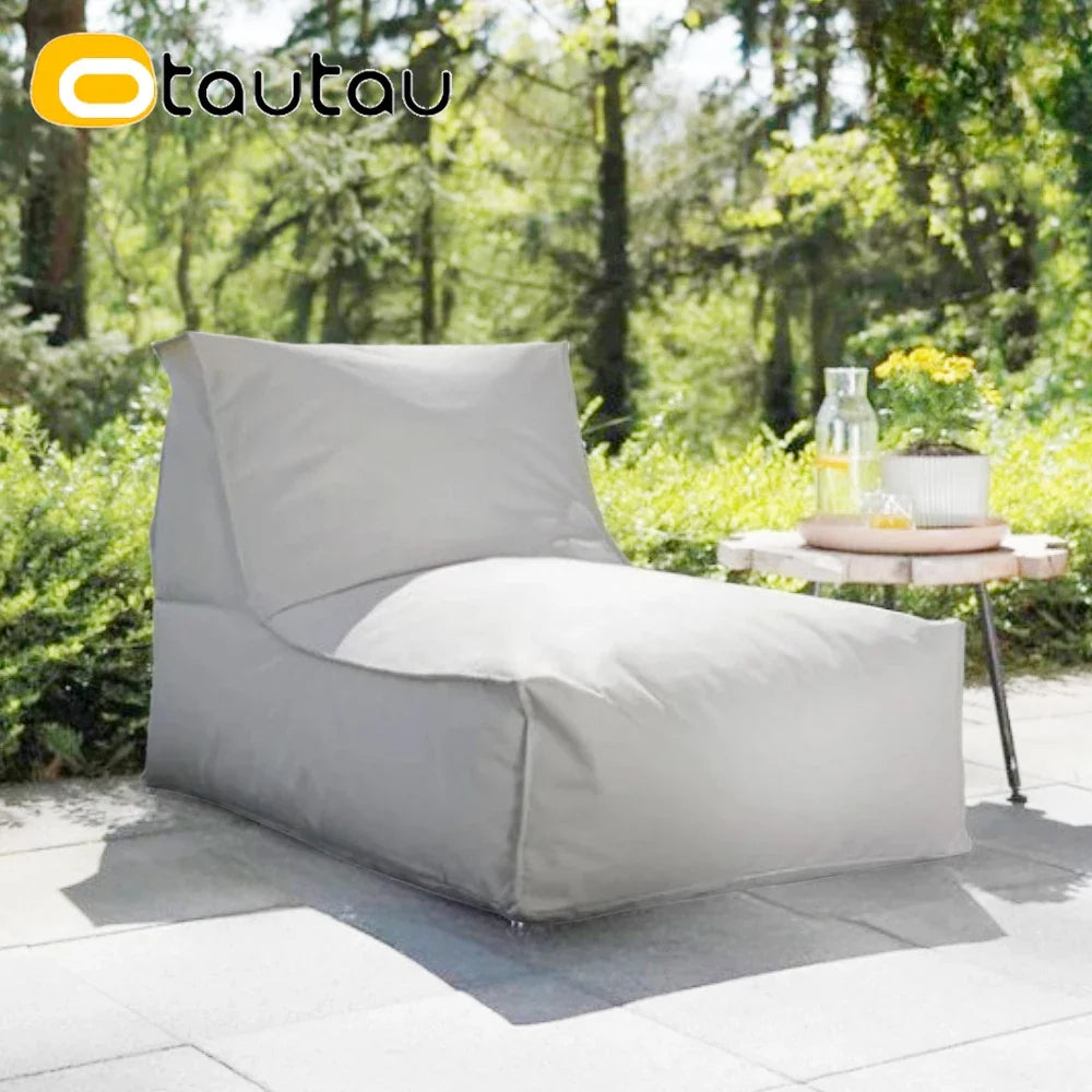 OTAUTAU Funda para puf de exterior Oxford para piscina, flotador, tumbona, club de playa, puf SF505 [¡Sin relleno! ¡Necesitas rellenarlo tú mismo!]