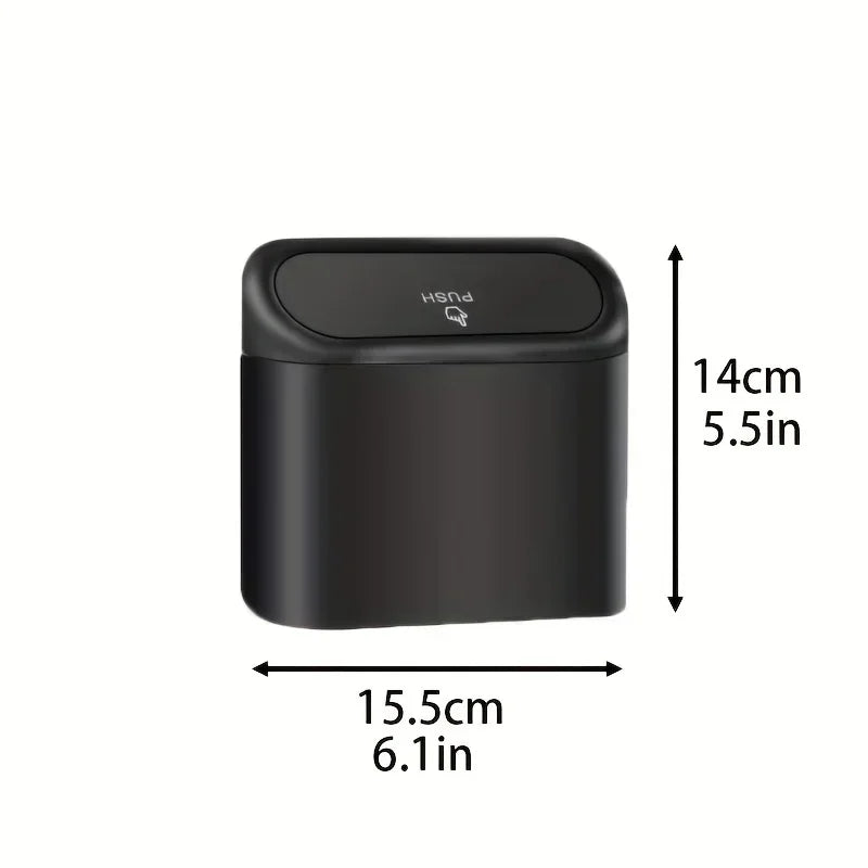 Cubo de basura para coche (con tapa) Cubo de basura pequeño para coche, miniaccesorios para coche a prueba de fugas