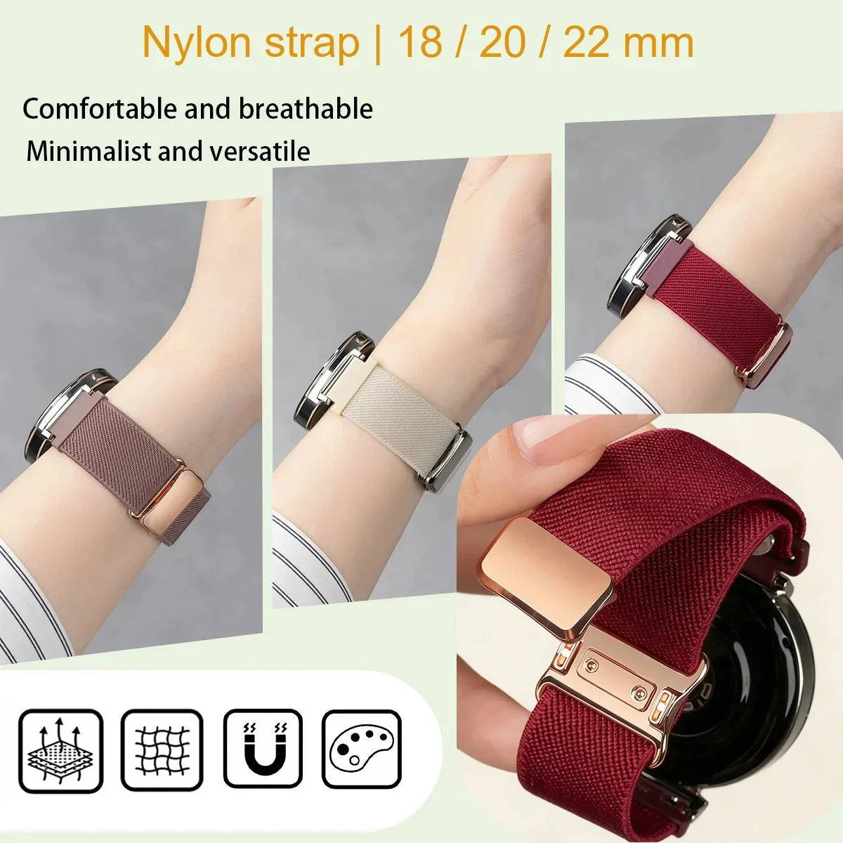 Garmin Braided Nylon Watch Band - Adjustable Strap