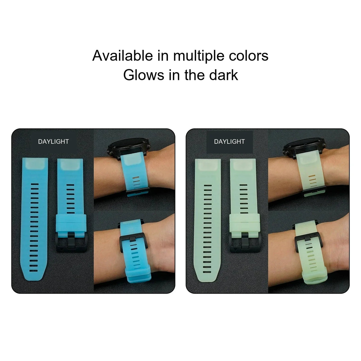 Garmin Luminous Silicone Smartwatch Band - QuickFit Strap