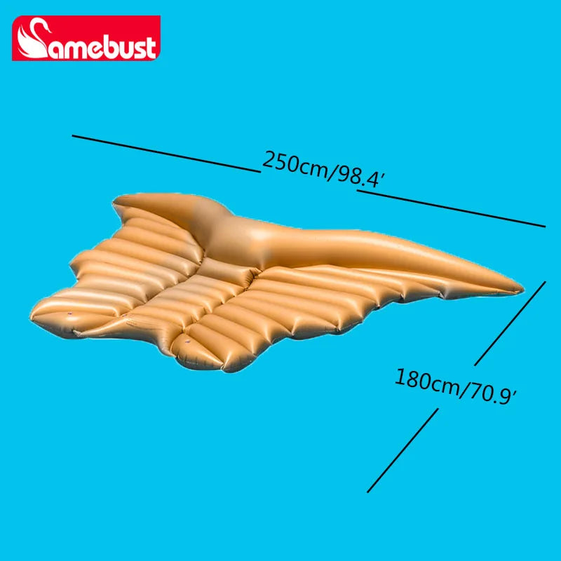 Camebust balsa inflable PVC Fila flotante mariposa flotadores de piscina alas de ángel flotante de agua