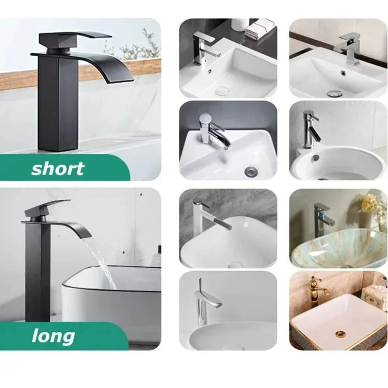 Bathroom Accessories Household Home Hot and Cold Water Waterfall Dragon Head Kitchen Bathroom Bathroom Washbasin Single Faucet