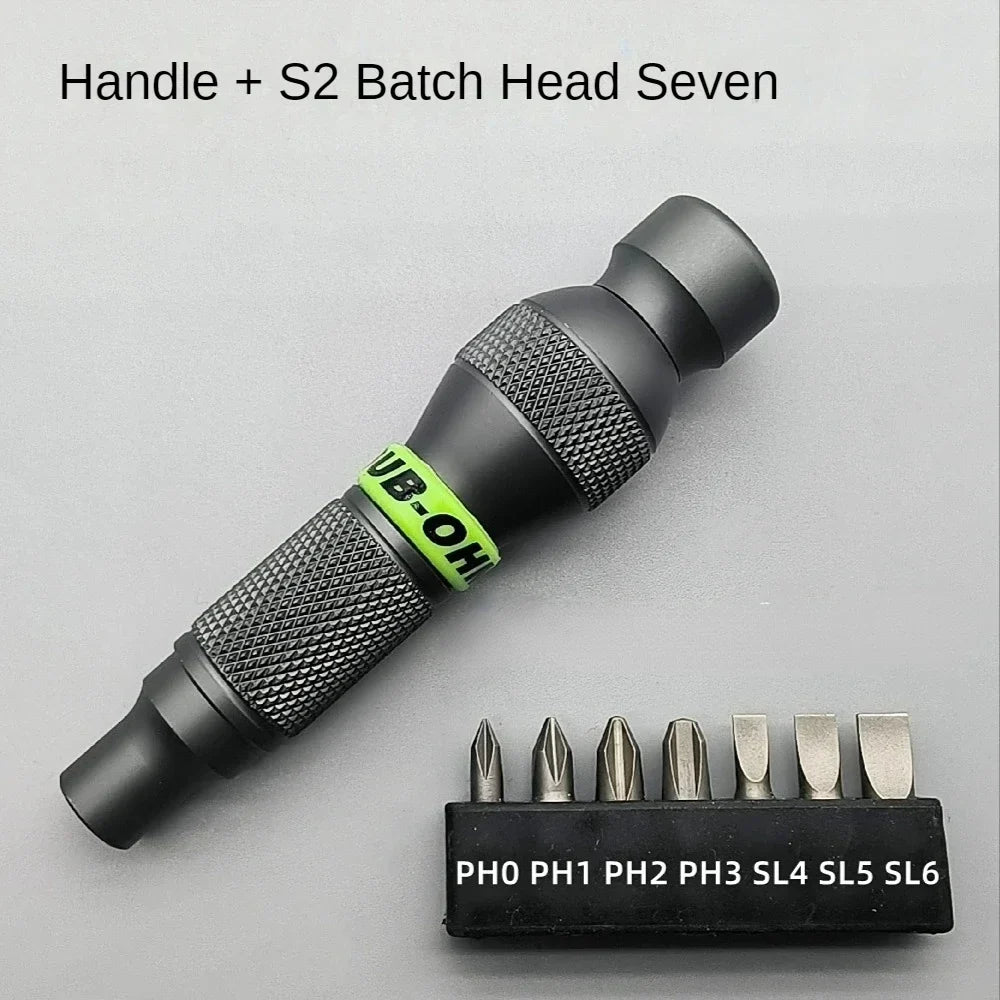 Precision Aluminum Alloy Handle for Shank 1/4" Bits Comfortable Mini ScrewDriver 6.35mm Holder Repair Open Tools Professional