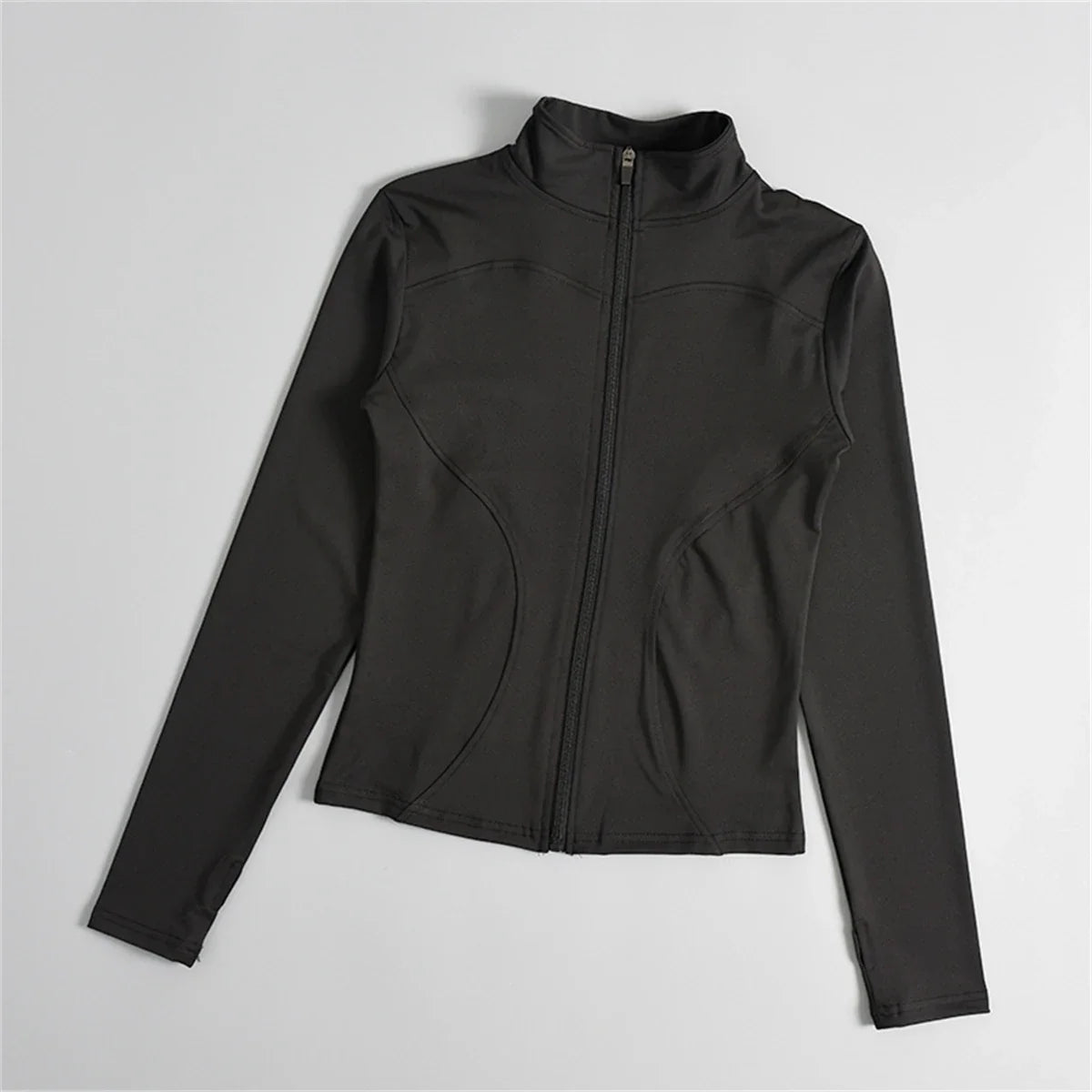 Women Long Sleeve Sport Jacket Spring Summer Gym Workout Coat Yoga Running Sports Cycling Top Casual Zipper Outfit Clothes Chic