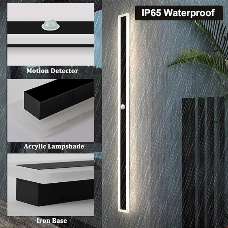Outdoor Wall Lights With Motion Detector LED Wall Light Waterproof IP65 Villa Wall Lamp Long Anthracite Metal Modern Wall Lamps